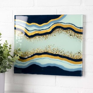 Mod Podge - Resin Pouring Wood Plaque River