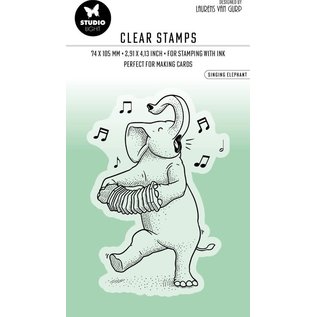 Clear stamp Singing elephant - by Laurens nr. 409