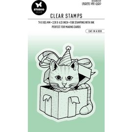 Studio Light • Essentials Clear Stamp Cat in a Box