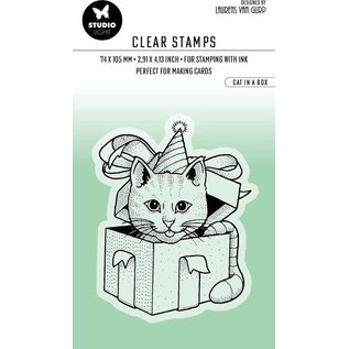 Studio Light • Essentials Clear Stamp Cat in a Box