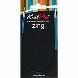 KnitPro Zing Asymmetrische Rondbreinaalden 25 cm 4,00 mm