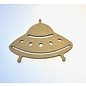 MDF Figuur UFO ca. 14x9 cm