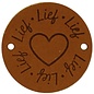 Leren Label Lief rond 3,5cm - Kleur 004