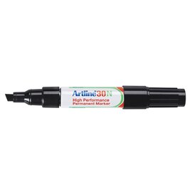 Artline: Permanente Marker "30N" schuine punt, lijndikte 2-5mm - Zwart