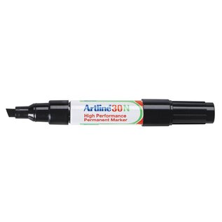 Artline: Permanente Marker "30N" schuine punt, lijndikte 2-5mm - Zwart