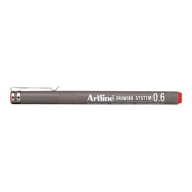 Stift Drawing Pen 236 0,6mm rood- PER STUK