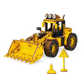 3D Houten Puzzel - Buldozer 18×6,5x9cm