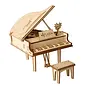 3D Houten Puzzel Piano 12,5x11x13,2xcm