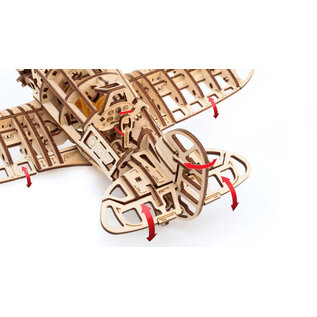 Eco Wood Art 3D Mechanische Puzzel Airplane