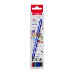 Fineliner set 4 kleuren