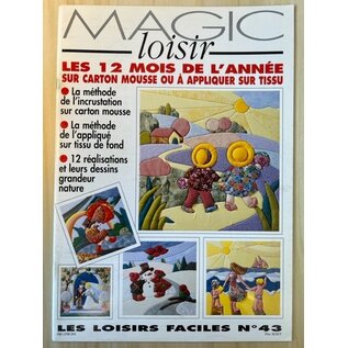 Magazine - Les 12 mois de l'année sur carton mousse a appliquer sur tissu