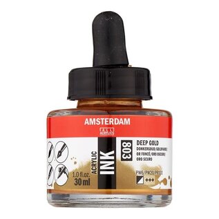 Acrylic Ink Fles 30 ml Donkergoud 803