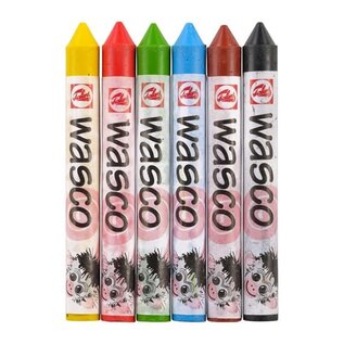 Wasco waskrijt set | 6 kleuren