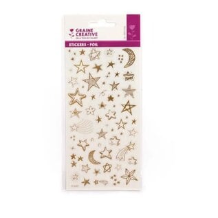 Stickers metallic goud - Sterren (14 st)