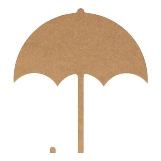 Houten figuur paraplu ca.15x12,5cm