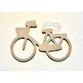 Houten figuur fiets 15x9,5cm