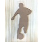 Houten figuur Voetballer ca.15x25cm