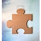 Houten figuur " puzzelstuk " 15x15cm