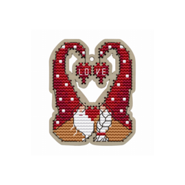 Houten hanger " GNOMES IN LOVE "