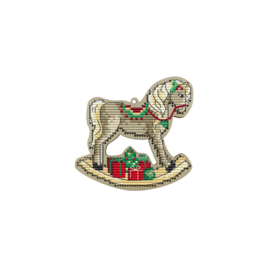 Houten hanger " CHRISTMAS HORSE "