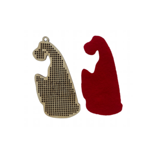 Houten hanger " GNOME WITH CHRISTMAS TREE "