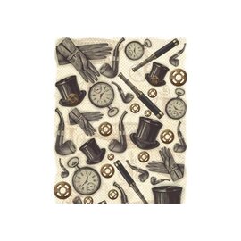 RIJSTPAPIER -  "MEN'S ACCESSORIES, RETRO" SIZE: 21x30