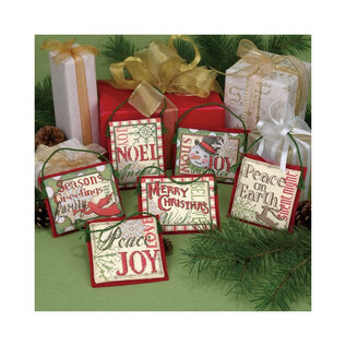 KRUISSTEEKPAKKET CHRISTMAS SAYINGS ORNAMENTS