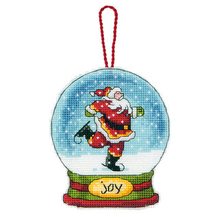 BORDUURKIT SNOWGLOBE JOY OP PLASTIEK STAMIEN