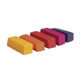 Kleurpigmenten voor was, 1x1x2,9cm, gesorteerd, ZB-zak 5st., regenboog