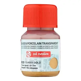 Glass & Porcelain Transparant Fles 30 ml Chique Goud 8020