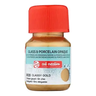 Glass & Porcelain Dekkend Fles 30 ml Chique Goud 8020