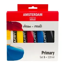 AMSTERDAM Standard Series acrylverf primaire set | 5 x 120 ml