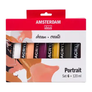 AMSTERDAM Standard Series acrylverf portret set | 6 x 120 ml