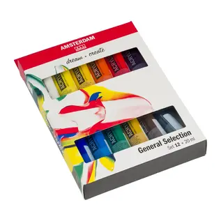 AMSTERDAM Standard Series acrylverf algemene selectie set | 12 × 20 ml