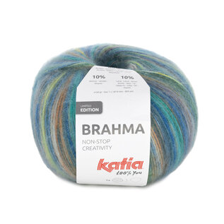 Katia BRAHMA 306 Water blauw-Blauw-Oranje bad 63996