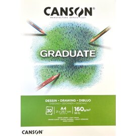 Canson tekenblok graduate dessin wit A4 160GR 30 vellen