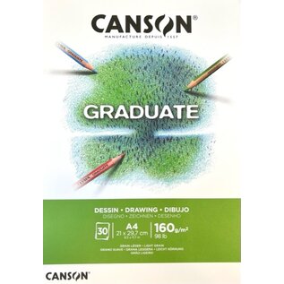 Canson tekenblok graduate dessin wit A4 160GR 30 vellen