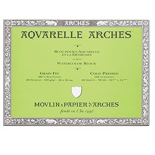 ARCHES Aquarellepapier 185g/m² 20 vellen