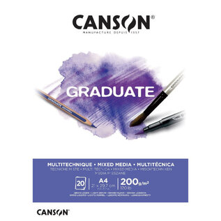 Canson Multitechnique - Mixed media200g/m² A4 20 vellen