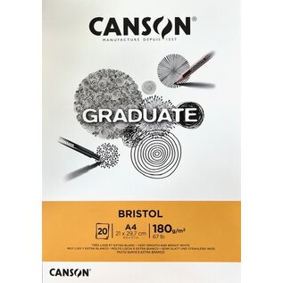 Canson® Graduate Bristol A4 180g/m² 2 vellen wit