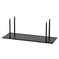 Standaard Metaal 40x13cm 4 stand pin Zwart Gelakt