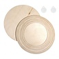 Houten platen/ringen set