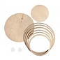 Houten platen/ringen set