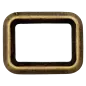 Rechthoekige ring 851 antiek brons 25mm  - PER STUK
