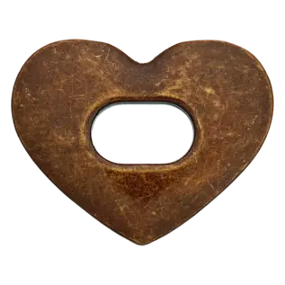 Zaksluiting hartvorm 0851 Antiek brons 32mm