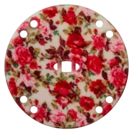 drukknoop aannaaibaar 23mm 0090 bloemen