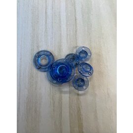 Drukknop 0064 transparant blauw 13mm
