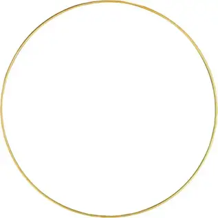 Metalen dromenvanger ring 25cm goud