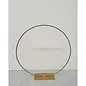 Metalen draadvorm ring op voet goud 40cm