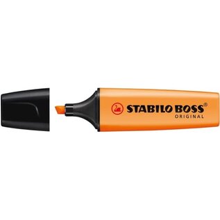 STABILO BOSS : OVERLIJNER "BOSS ORIGINAL" SCHUINE PUNT, 2-5MM - ORANJE